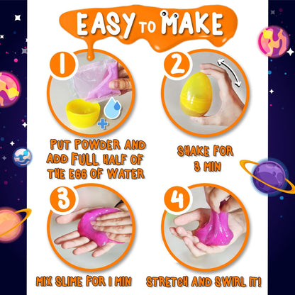 Galaxy & Glow In The Dark Slime Kit For Boys And Girls Make 25 Oz Of