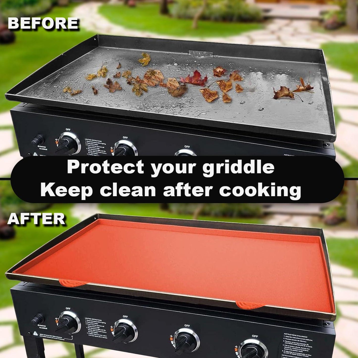 Silicone Griddle Mat | Food Grade Silicone Grill Mat | Protect the Top