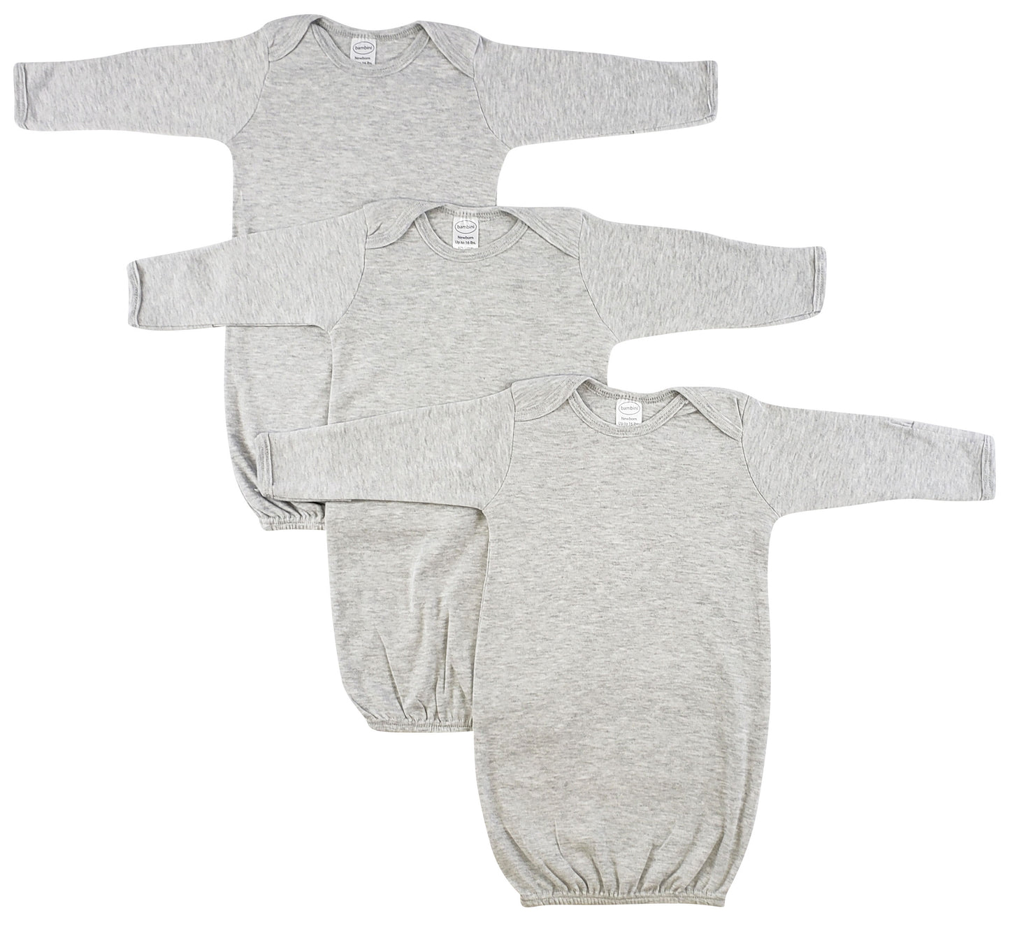 Bambini Newborn Baby 3 Piece Gown Set