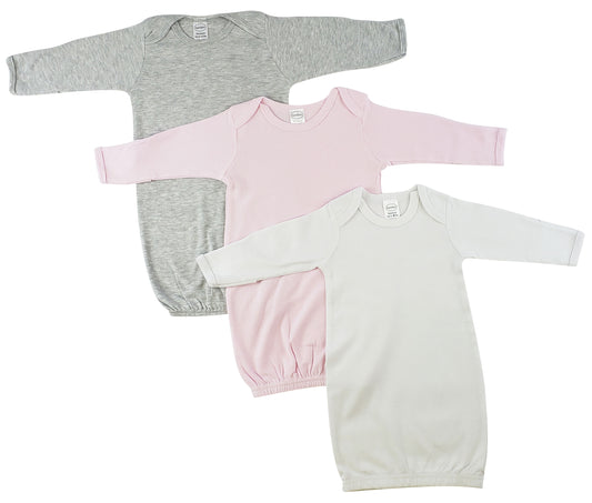 Bambini Newborn Baby Girls 3 pc Gown Set