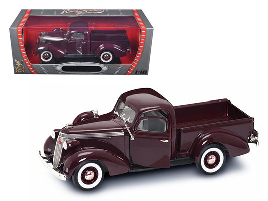1937 Studebaker Express Pickup Truck Burgundy 1/18 Diecast Model Car