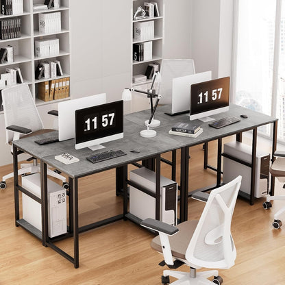 Computer Desk 40 Inches with 2-Tier Shelves Sturdy Home Office Desk