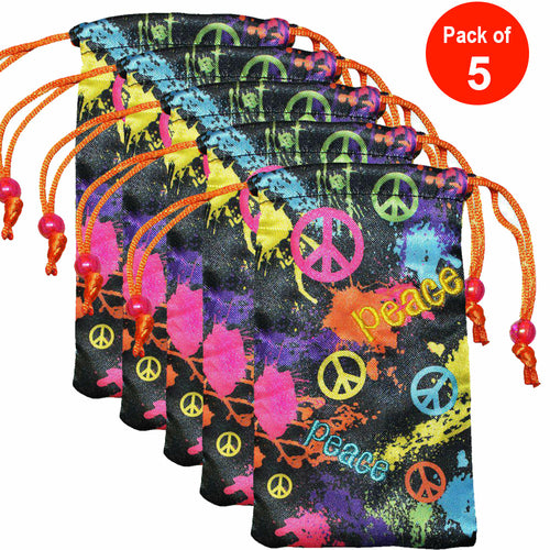 AMZER® Drawstring Pouch - 4.5 inch x 2.75 inch - pack of 5