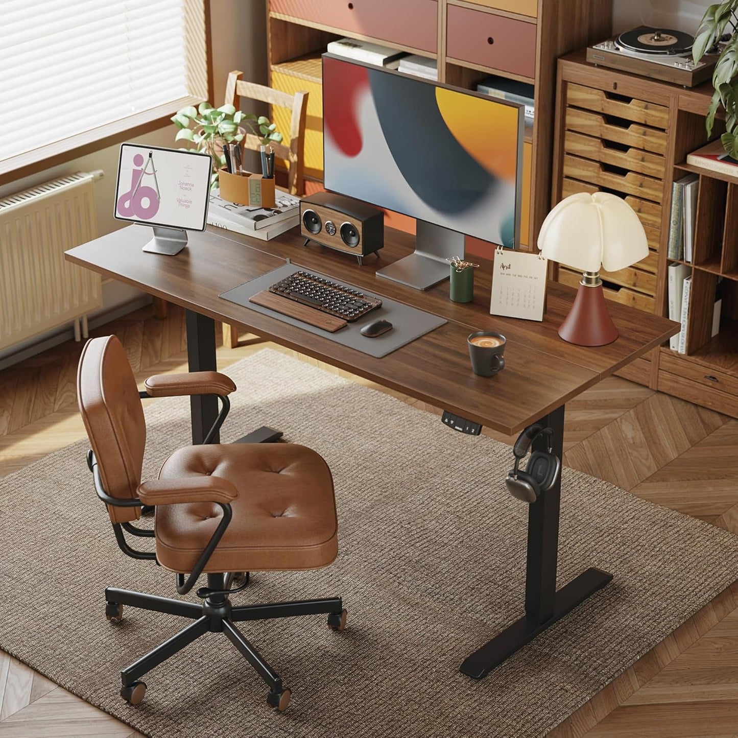 Electric Standing Desk, 48 X 24 Inches Height Adjustable Desk, Sit