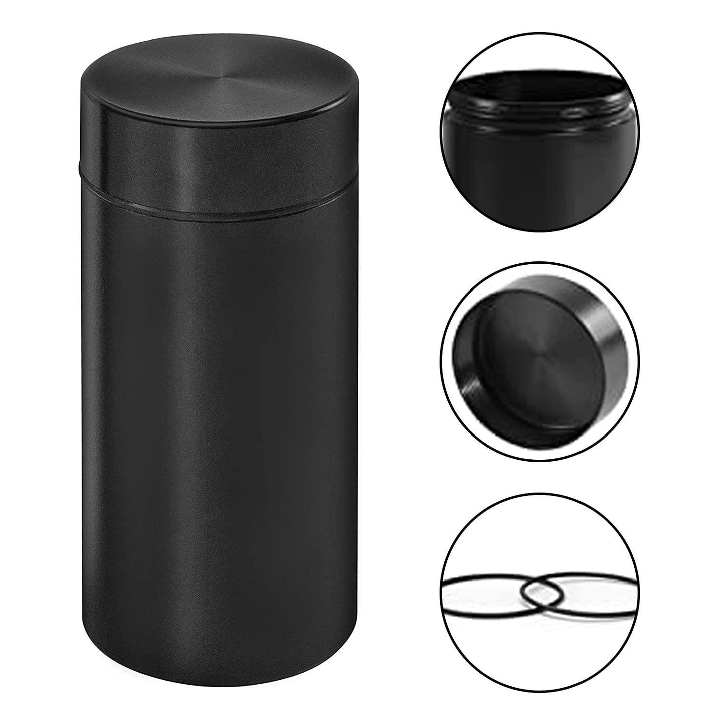 Portable Airtight Aluminum Herb Storage Container Durable Waterproof