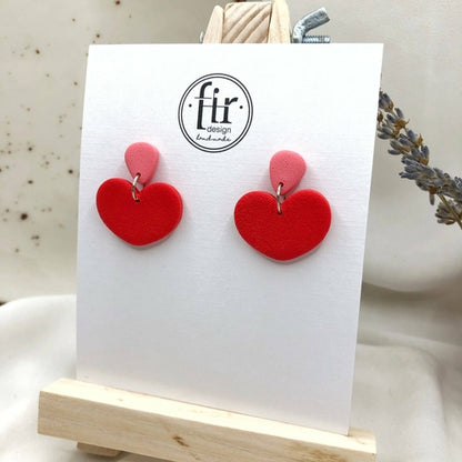Hearts Shape Earrings, Unique and Colorful