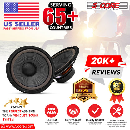5Core 6.5 Inch Subwoofer speaker 300Watt Car Subwoofer 4Ohm