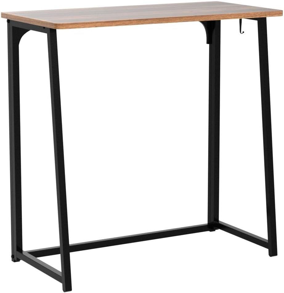 Folding Computer Desk, Small Writing Desk 31.5", Space-Saving Foldable