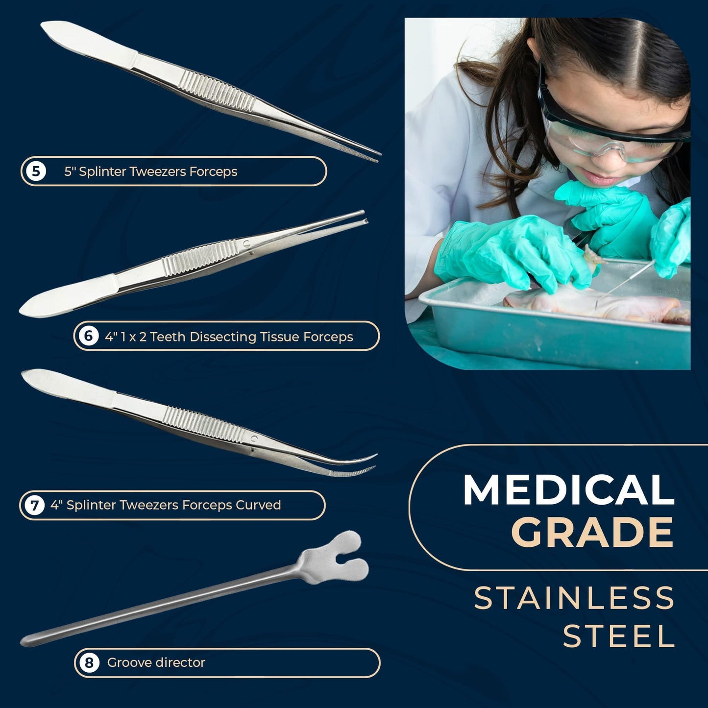 Advanced Dissection Kit Biology Lab Anatomy Dissecting Set with