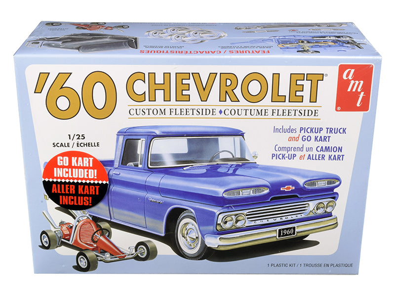 Skill 2 Model Kit 1960 Chevrolet Custom Fleetside Pickup Truck with Go
