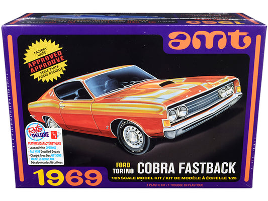 Skill 2 Model Kit 1969 Ford Torino Cobra Fastback 3-in-1 Kit 1/25