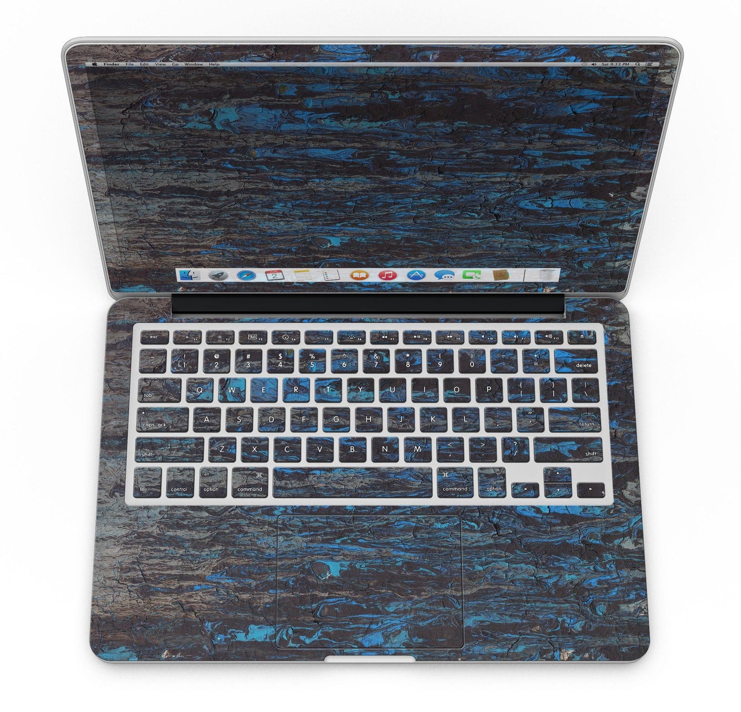 Abstract Wet Paint Dark Blues v2 - MacBook Pro with Retina Display