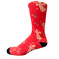 Christmas and Hanukkah Holiday Colorful CoolMax Crew Socks for Men &