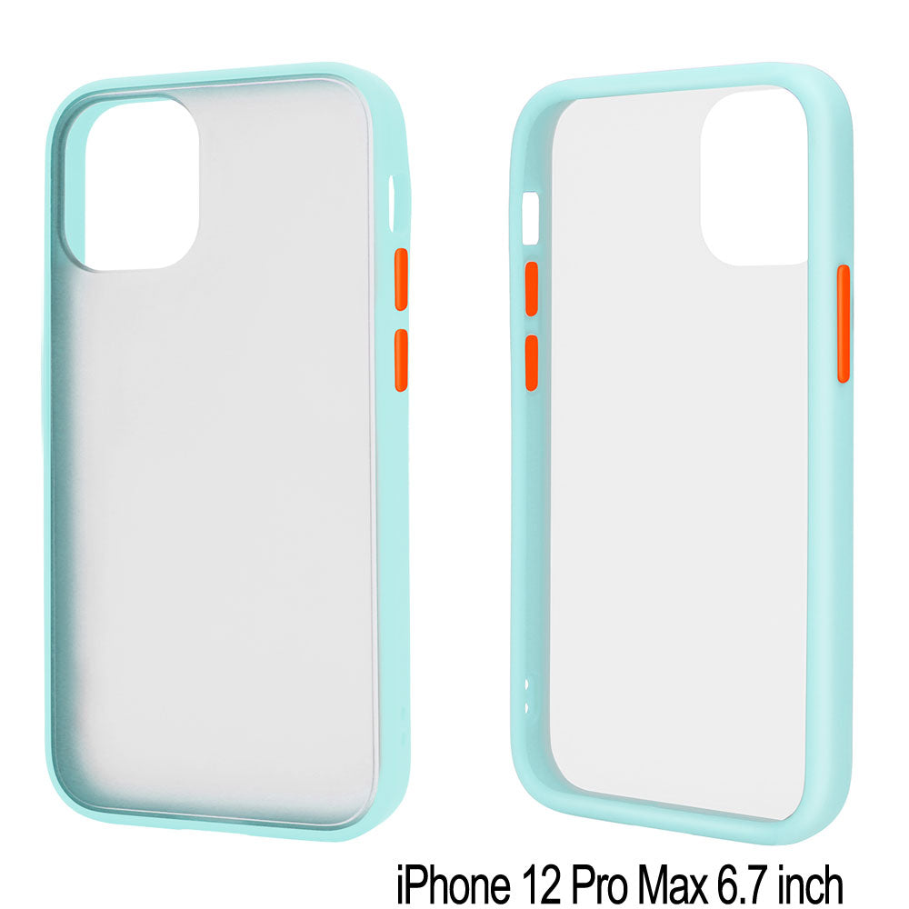Slim Matte Hybrid Bumper Case for iPhone 12 Pro Max 6.7 inch (Light