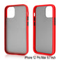 Slim Matte Hybrid Bumper Case for iPhone 12 Pro Max 6.7 inch (Red)
