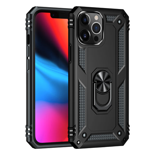 KIKO Tech Armor Ring Stand Case with Metal Plate for iPhone 13 Pro Max