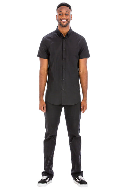 SIGNATURE SHORT SLEEVE BUTTON DOWN SHIRT M3514