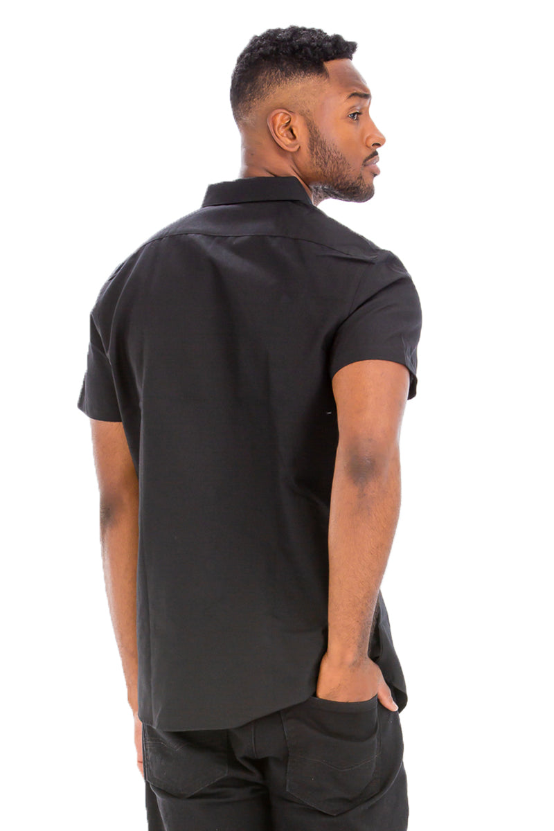 SIGNATURE SHORT SLEEVE BUTTON DOWN SHIRT M3514