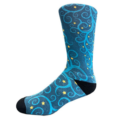 Christmas and Hanukkah Holiday Colorful CoolMax Crew Socks for Men &