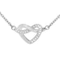 Glimmering Heart Knot Necklace