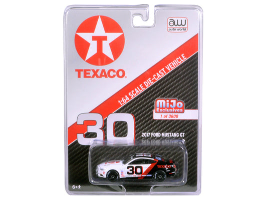 2017 Ford Mustang GT Texaco Racing #30 Black and White Limited Edition