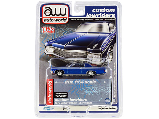 1970 Chevrolet Impala Sport Coupe Blue Metallic \Custom Lowriders\"