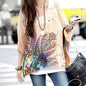 Womens Paisley Print Chiffon Top