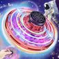 Zummy Flying Mini UFO Toy for Kids with RGB Lights, Black
