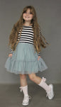 Lined Fit and Flare Combo Dress