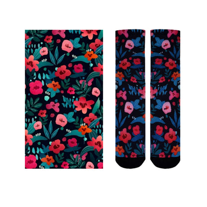 Sierra Socks Flower Patch Pattern CoolMax Socks, Nature Collection for