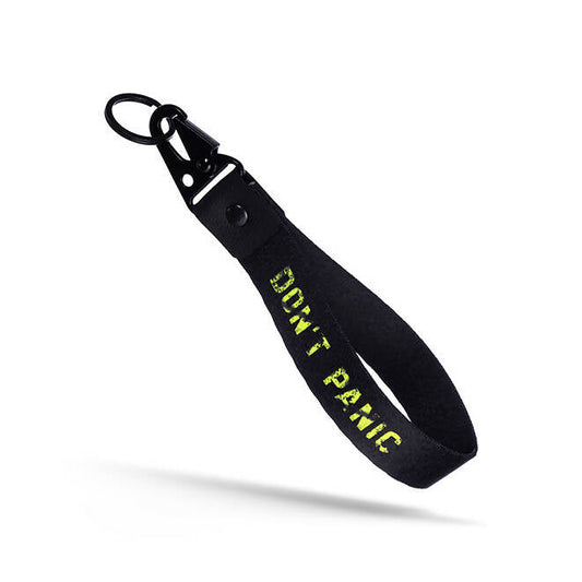WRIST STRAP KEYCHAIN HOLDER 'DON'T PANIC'