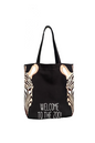 Zebra Patterned "Welcome to the Zoo" Tote Bag - Great for a Day at the