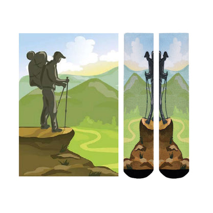 Sierra Socks Hikers Haven Pattern CoolMax Socks, Nature Collection for