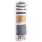 Fethiye Striped Blanket Throw - Blue