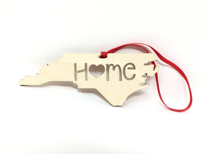 North Carolina State Wood Christmas Ornament