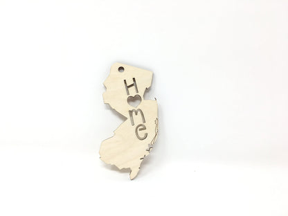 New Jersey State Wood Christmas Ornament