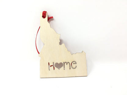 Idaho State Wood Christmas Ornament