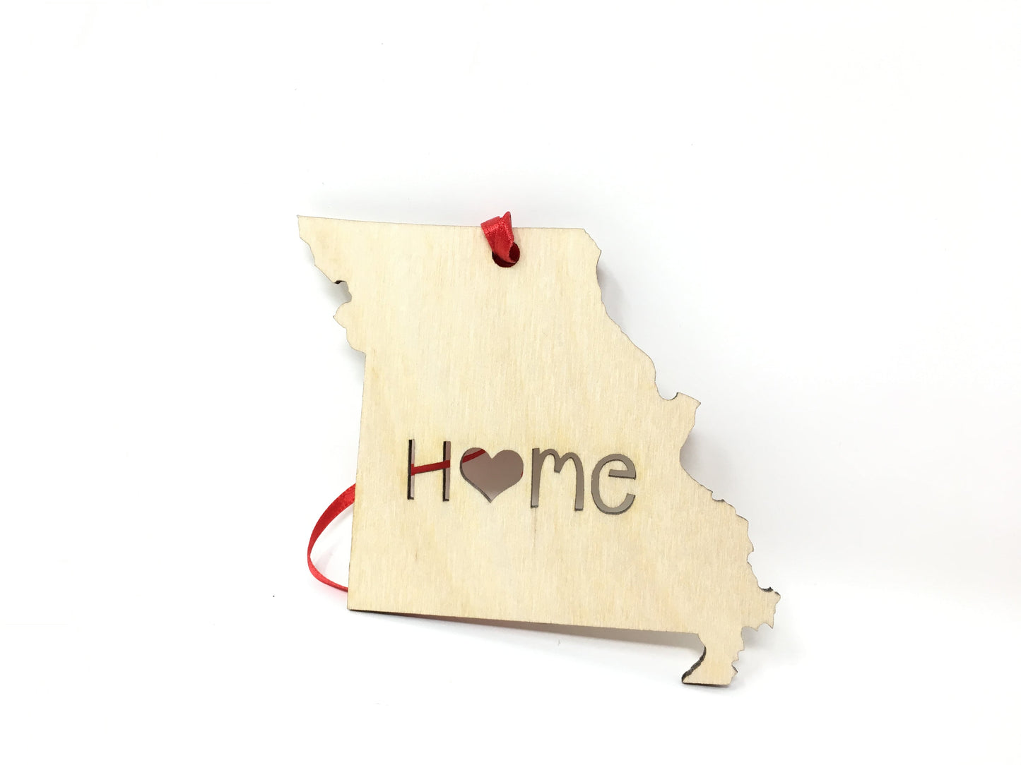 Missouri State Wood Christmas Ornament