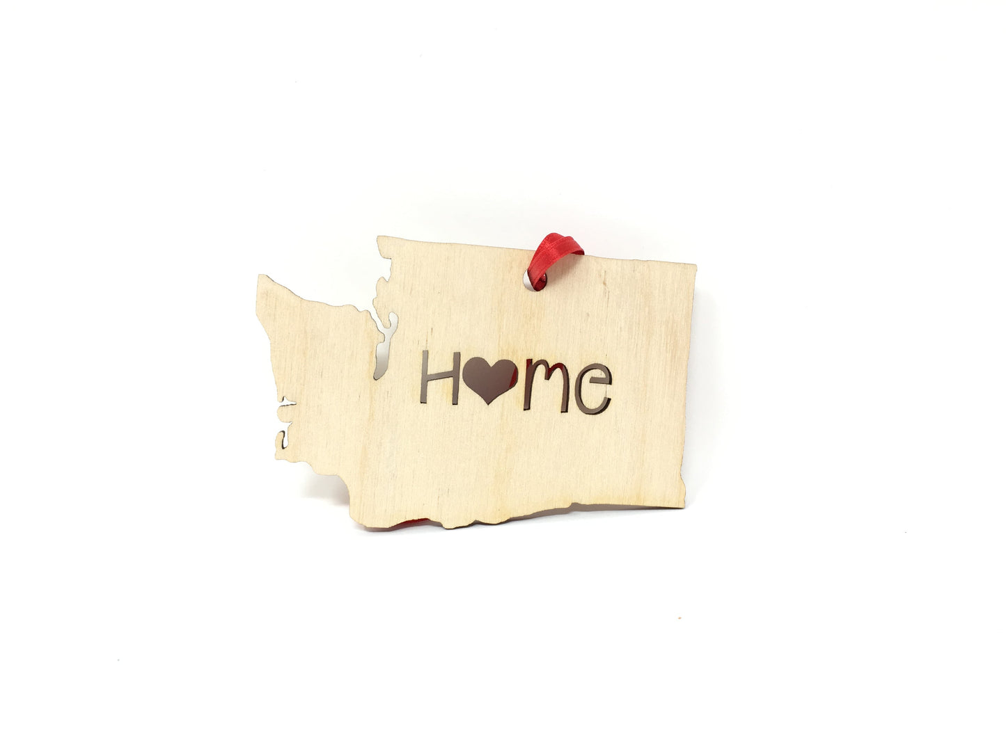 Washington  State Wood Christmas Ornament