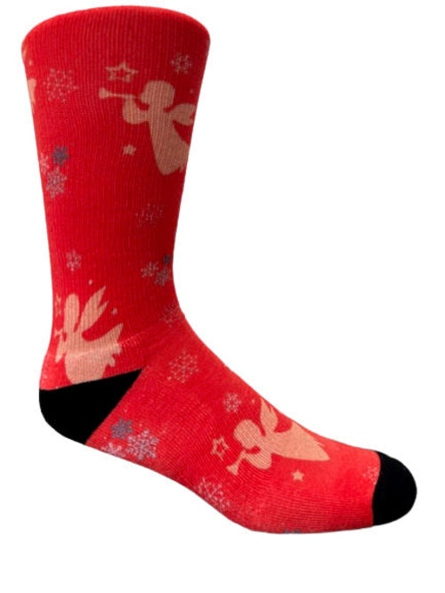 Christmas and Hanukkah Holiday Colorful CoolMax Crew Socks for Men &
