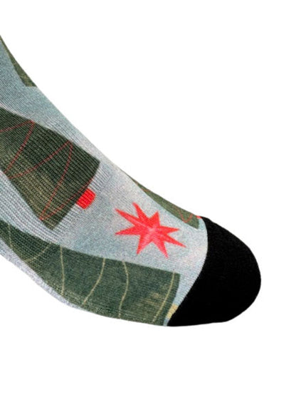Christmas and Hanukkah Holiday Colorful CoolMax Crew Socks for Men &