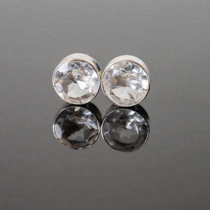 Isabel Crystal Quartz Round Studs