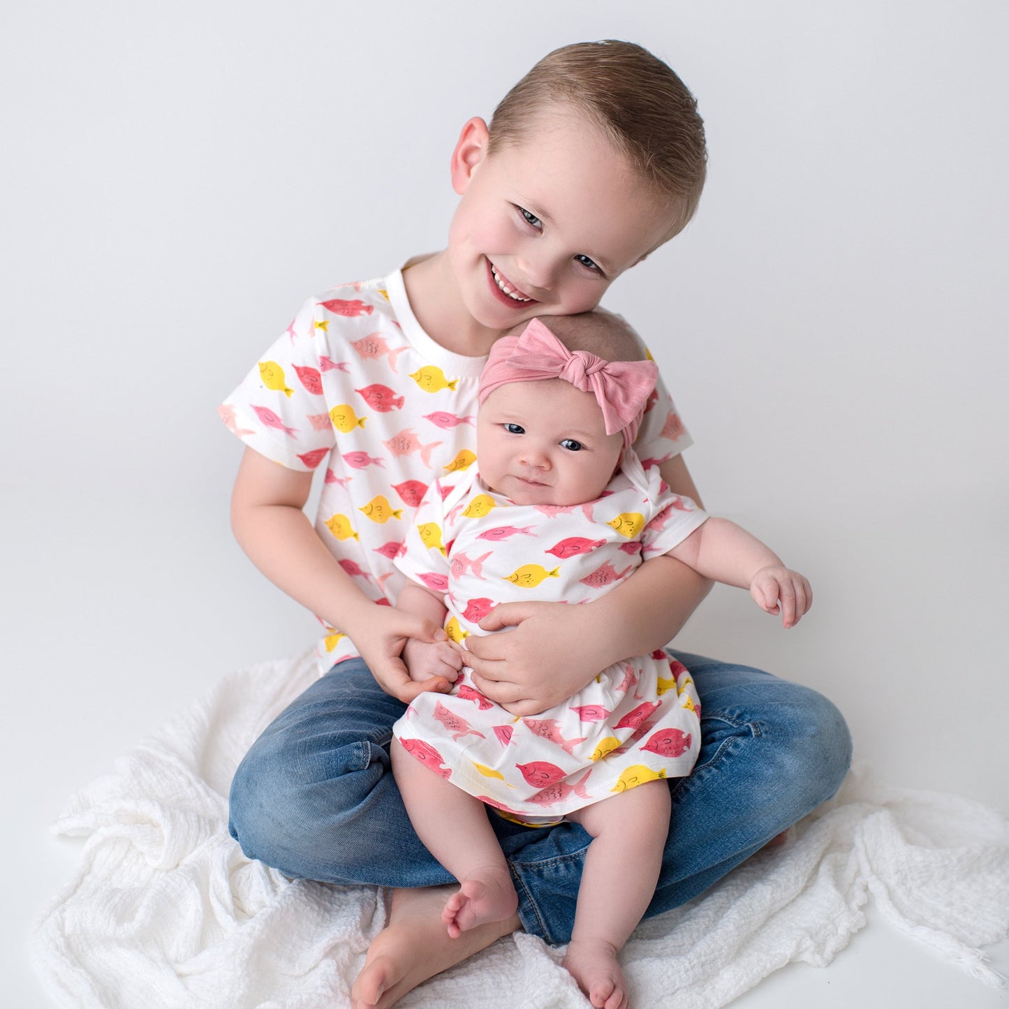 Charlie onesie dress | Fishes