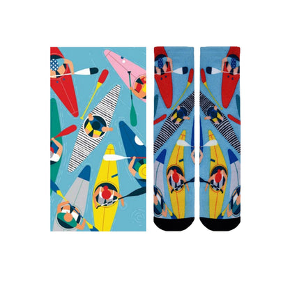 Sierra Socks Kayak Fever Pattern CoolMax Socks, Nature Collection for