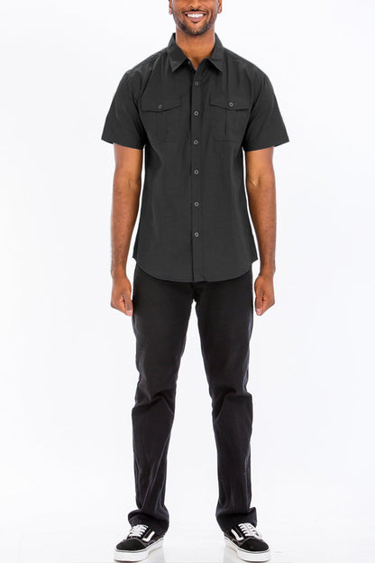 TWO POCKET BUTTON DOWN SHIRT M3555
