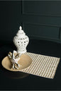 Green Checkered Retro-Printed Placemat Set of 2 - Vintage Inspired
