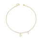 Vintage Anchor Heart-shaped Pearl Pendant Necklace