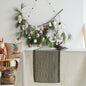 Fox Trot Pattern Linen-Feel Runner, Christmas Decorating