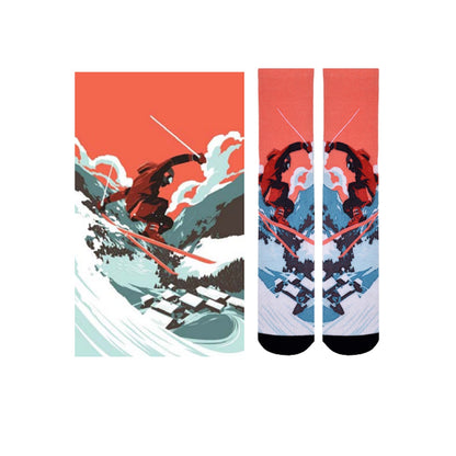 Sierra Socks Alpine Racer Pattern CoolMax Socks, Nature Collection for