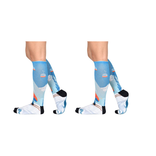 Sierra Socks Steep Slopes Pattern CoolMax Socks, Nature Collection for